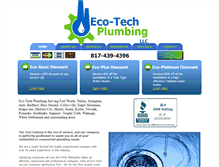 Tablet Screenshot of eco-techplumbing.com
